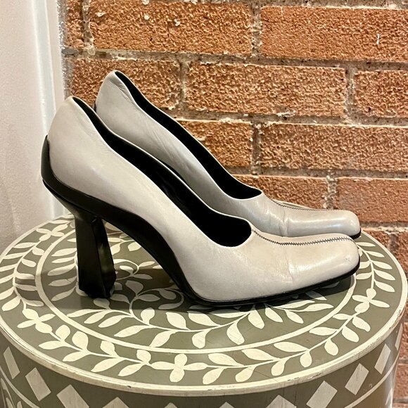 Prada Leather Cuban Heel Pumps - Picture 4 of 9